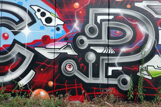 phantasievolle,künstlerische Graffiti an einer Mauer, Nordrhein-Westfalen, Deutschland, Köln