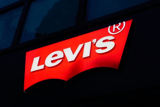 Branch of the brand Levis, the company Levi Strauss & Co in the center of Berlin