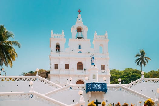 Panaji, Goa, India. Our Lady Of The Immaculate Conception Church Is Located In Panjim. Famous Landmark And Historical Heritage. Popular Destination Scenic.