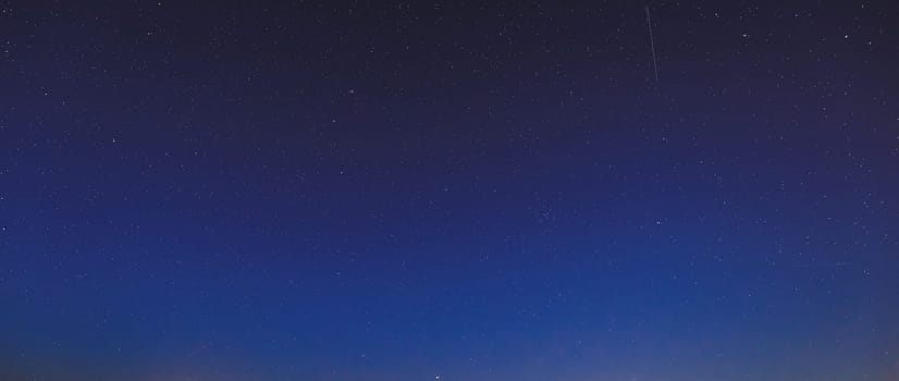 Real Night Sky Stars. Natural Starry Sky Blue Background Backdrop.