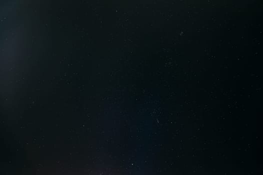 Real Night Sky Stars. Natural Starry Sky Dark Black Background Backdrop.