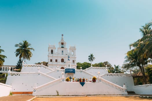 Panaji, Goa, India. Our Lady Of The Immaculate Conception Church Is Located In Panjim. Famous Landmark And Historical Heritage. Popular Destination Scenic.