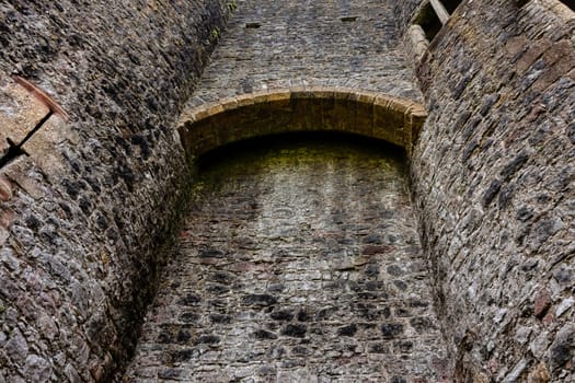 Remains of Chepstow Castle (Castell Cas-gwent) at Chepstow, Monmouthshire, Wales, United Kingdom