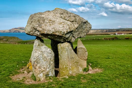 Carreg Samson known as Carreg Sampson, Samson's Stone, or the Longhouse - Pembrokeshire Coast Path in Wales, United Kingdom