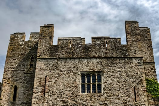 Remains of Chepstow Castle (Castell Cas-gwent) at Chepstow, Monmouthshire, Wales, United Kingdom