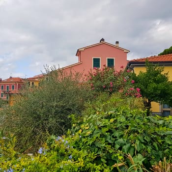 Colorful architecture of small fishing village Tellaro, Cinque Terre, Liguria, Italy on 23 September 2019