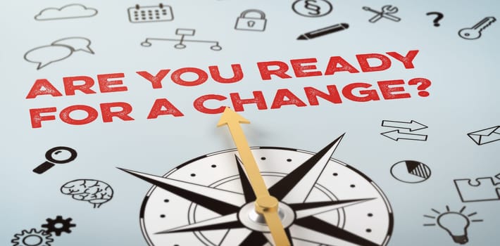 A compass with icons - Are you ready for a change