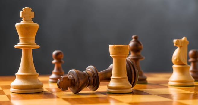 Concept with chess pieces - Checkmate