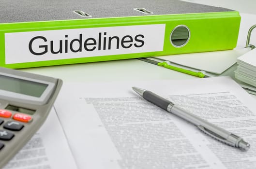 Folder with the label Guidelines