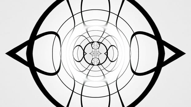 Kaleida lines. Computer generated 3d render