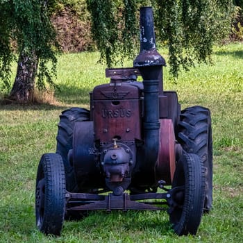 Vintage Polish tractor Ursus C-45 in Choczewo, Pomerania, Poland