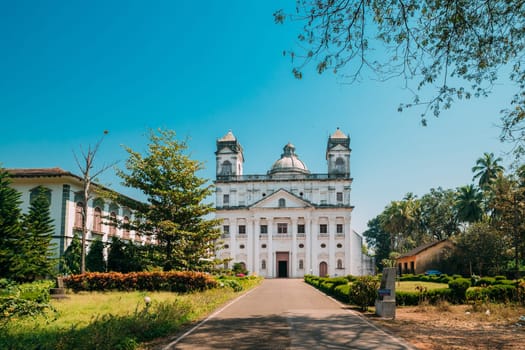 Old Goa, India. Church of St. Cajetan In Sunny Day.
