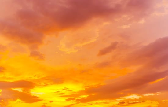 Abstract and pattern of cloud sky Calming coral, Orange, Trend color background, Pattern of colorful cloud and sky sunset or sunrise: Dramatic sunset in twilight, Beautyful of sky