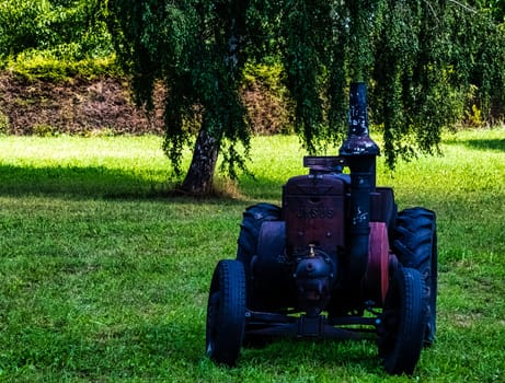 Vintage Polish tractor Ursus C-45 in Choczewo, Pomerania, Poland
