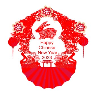 Happy chinese new year 2023 year of the rabbit zodiac