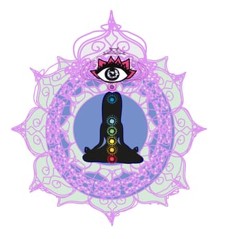 Woman with third eye, psychic supernatural senses