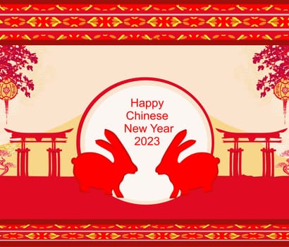 Happy chinese new year 2023 year of the rabbit zodiac