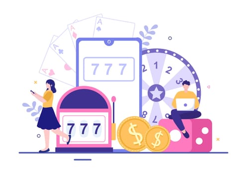 Online Betting Sports Game with Gold Coins and Live Bet Application Service Sport Broadcast in Hand Drawn Cartoon Flat Illustration