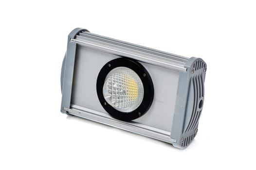 Outdoor LED lamp on white insulated background. High quality photo
