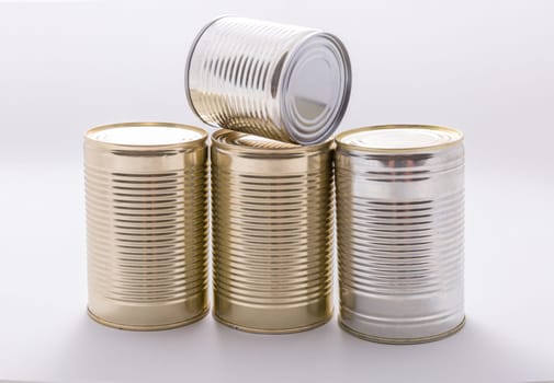 Separate collected metal garbage, prepared for recycling. Eco friendly concept. Recyclable metal waste and Zero waste concept