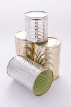 Separate collected metal garbage, prepared for recycling. Eco friendly concept. Recyclable metal waste and Zero waste concept