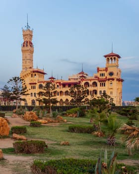 Day shot of the Royal palace at Montaza public park, Alexandria, Egypt