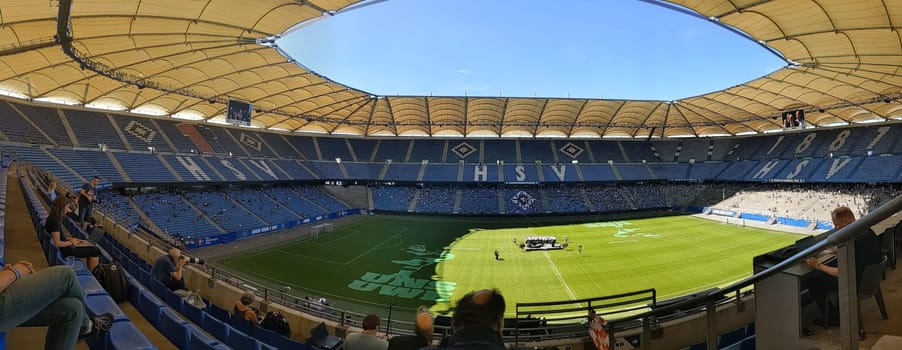 Panorama picture Volksparkstadion,funeral service Uwe Seeler,Volkasparkstadion,10.08.2022