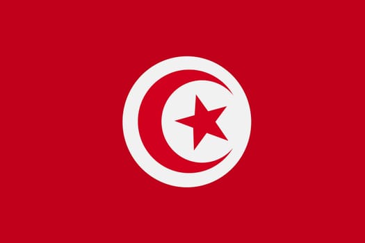 A Tunisia flag background illustration red crescent moon star