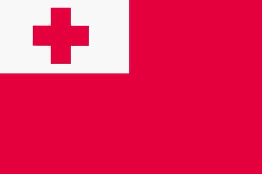 A Tonga flag background illustration red white quarter