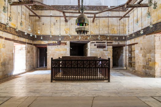 Interior of Mausoleum of al-Salih constructed by As-Saleh Nagm Ad-Din Ayyub in 1242-44, Moez Street, Old Cairo, Egypt