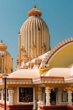 Mapusa, Goa, India. The Shree Ganesh Mandir, Ganeshpuri Temple. Famous Landmark And Popular Destination.