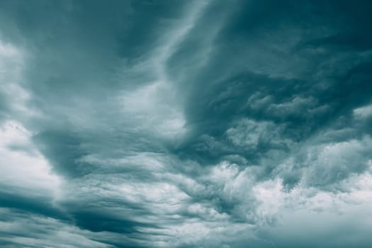 Stormy Sky Before Rain Thunderstorm. Storm Cloudy Sky Background.