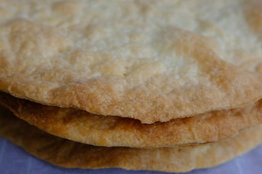 Fresh Puff Cakes for Napoleon Cake Puff pastry for dessert Milfey. French pastries. Napoleon cake layers.