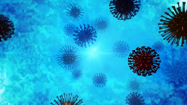 3D illustration Background for advertising and wallpaper in health and microbiology scene. 3D rendering in decorative concept.