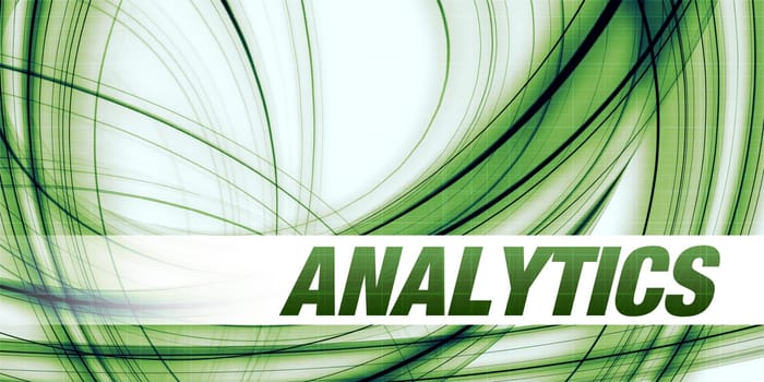 Analytics Concept on Green Abstract Background