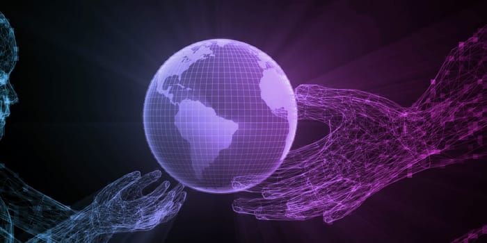 Science Technology Concept with Digital Research and Development