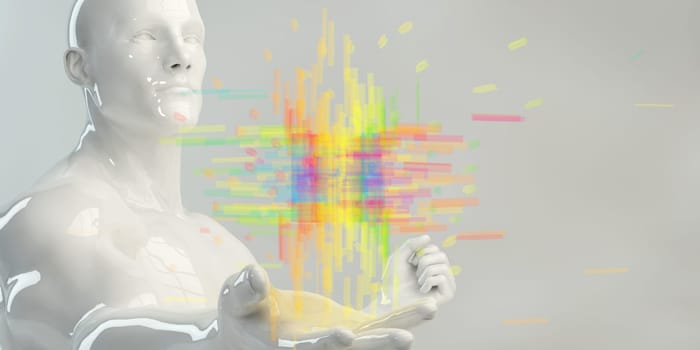 Creative Innovation and Glowing Concept as a Art