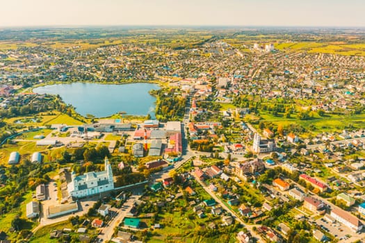 Hlybokaye, Vitebsk Region, Belarus. Aerial View Of Glubokoye Town.