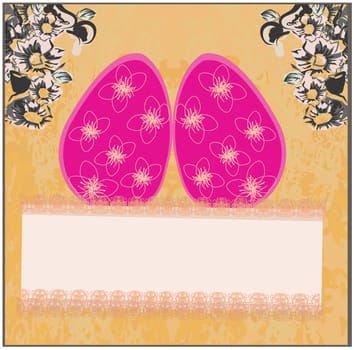 Easter Egg On Grunge Background