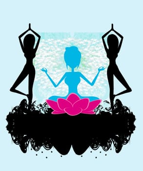 Vector banner yoga