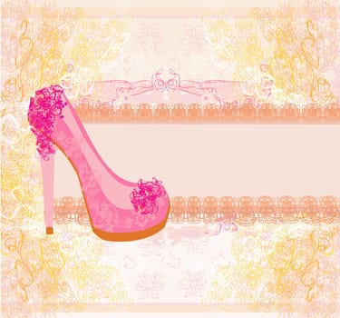 floral shoes poster