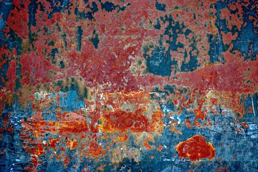 Rusty vintage colored grunge iron textured background