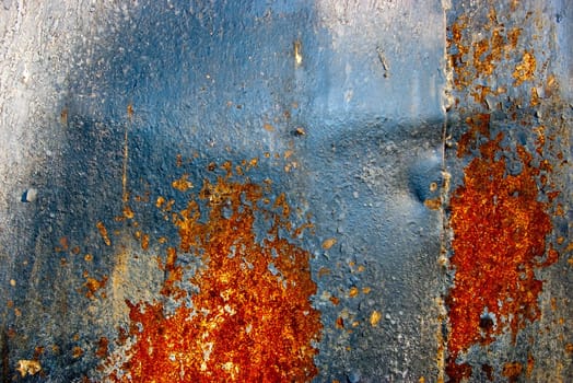 Rusty vintage colored grunge iron textured background