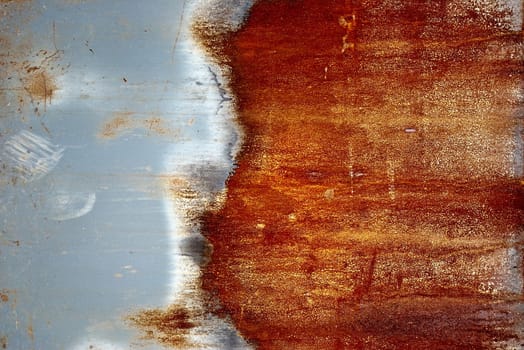 Rusty vintage colored grunge iron textured background
