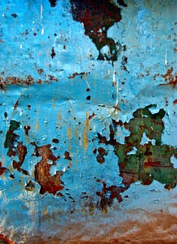 Rusty vintage colored grunge iron textured background