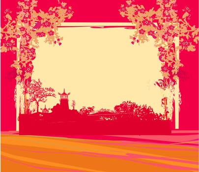 abstract Chinese landscape