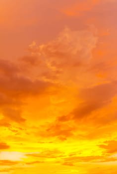 Abstract and pattern of cloud sky Calming coral, Orange, Trend color background, Pattern of colorful cloud and sky sunset or sunrise: Dramatic sunset in twilight, Beautyful of sky