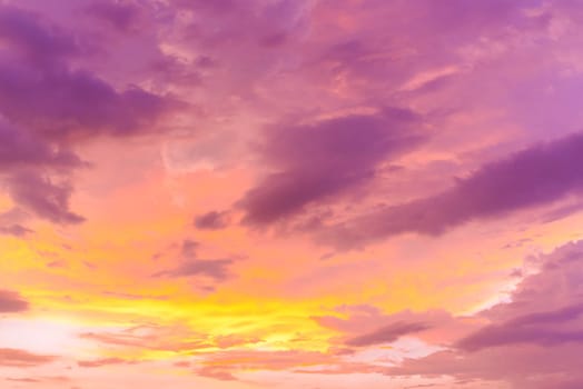 Abstract and pattern of cloud sky, Velvet violet, Velvet Purple, Trend color background, Pattern of colorful cloud and sky sunset or sunrise: Dramatic sunset in twilight, Beautyful of sky