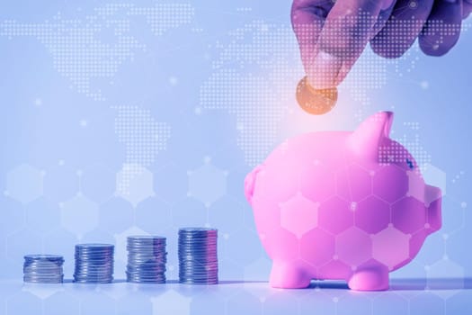 Investor online saving concept, Online Investment Savings, Online Stock Investors, Internet Financial Transactions, Save Monney for Investors Using Internet to Trade Stocks or Trade Fund
