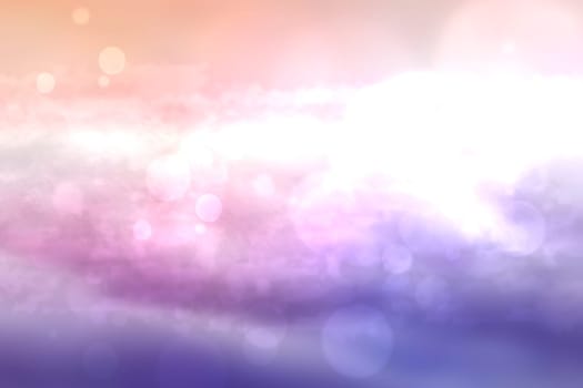 Abstract gradient purple pink blue background texture with blurred bokeh circles and lights. Space for design. Beautiful backdrop.